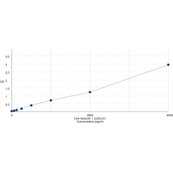 Graph showing standard OD data for Cow Galectin 1 (LGALS1) 