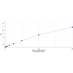 Graph showing standard OD data for Mouse Crystallin Beta B1 (CRYBB1) 