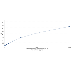 Graph showing standard OD data for Rat Retinoblastoma-Like Protein 2 (RBL2) 