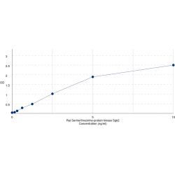 Graph showing standard OD data for Rat Serum/Glucocorticoid Regulated Kinase 2 (SGK2) 