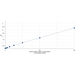 Graph showing standard OD data for Human Casein Kinase II Subunit Alpha 2 (CSNK2A2) 