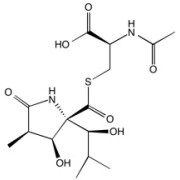 Chemical structure of Lactacystin.