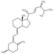 Chemical structure of unconjugated Vitamin D2.