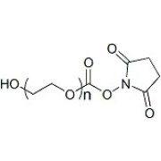 Chemical structure of OH-PEG-NHS.