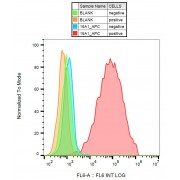 Surface staining of CD140a in CD140a-transfected 3T3 cells using anti-CD140a APC.